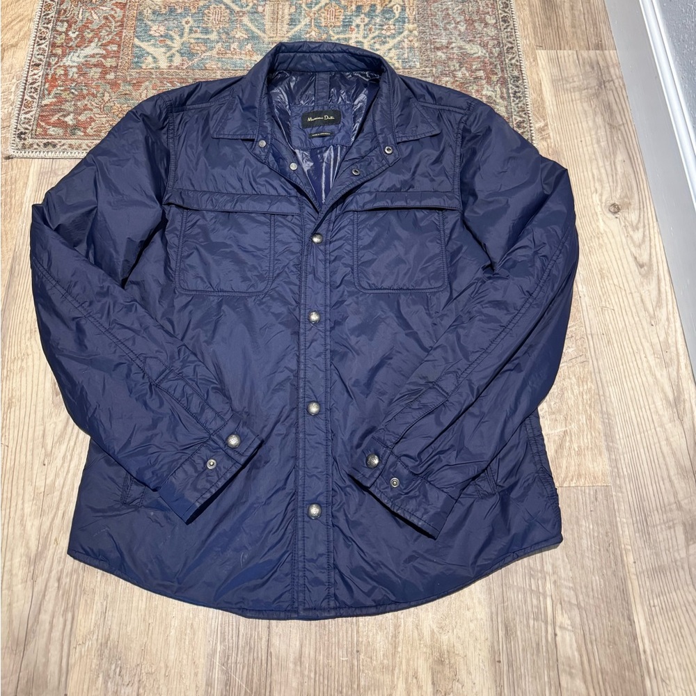 Massimo Dutti Navy quilted puffer jacket